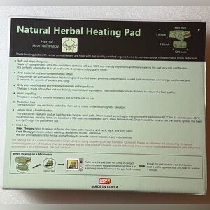 NWT Natural Herbal Heating Pad